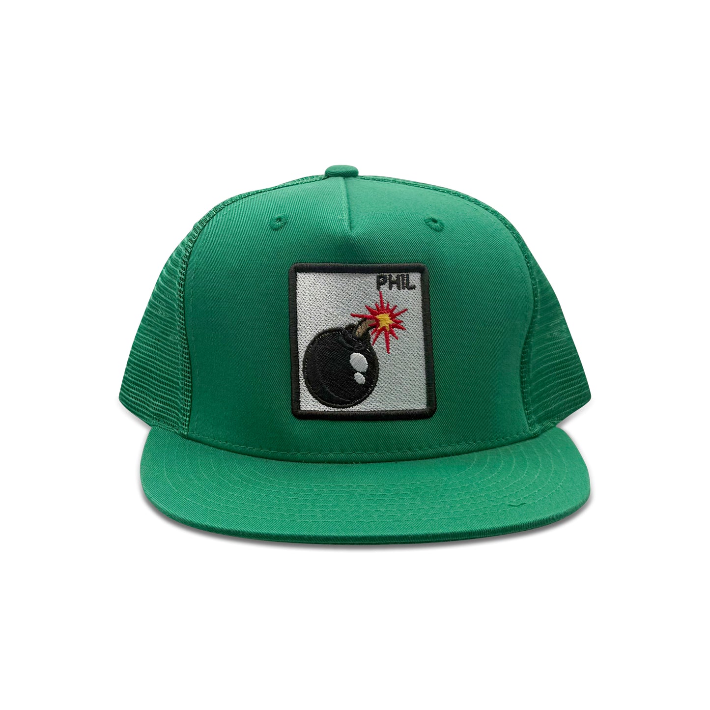 Phil Green Trucker Hat with Bomb Patch