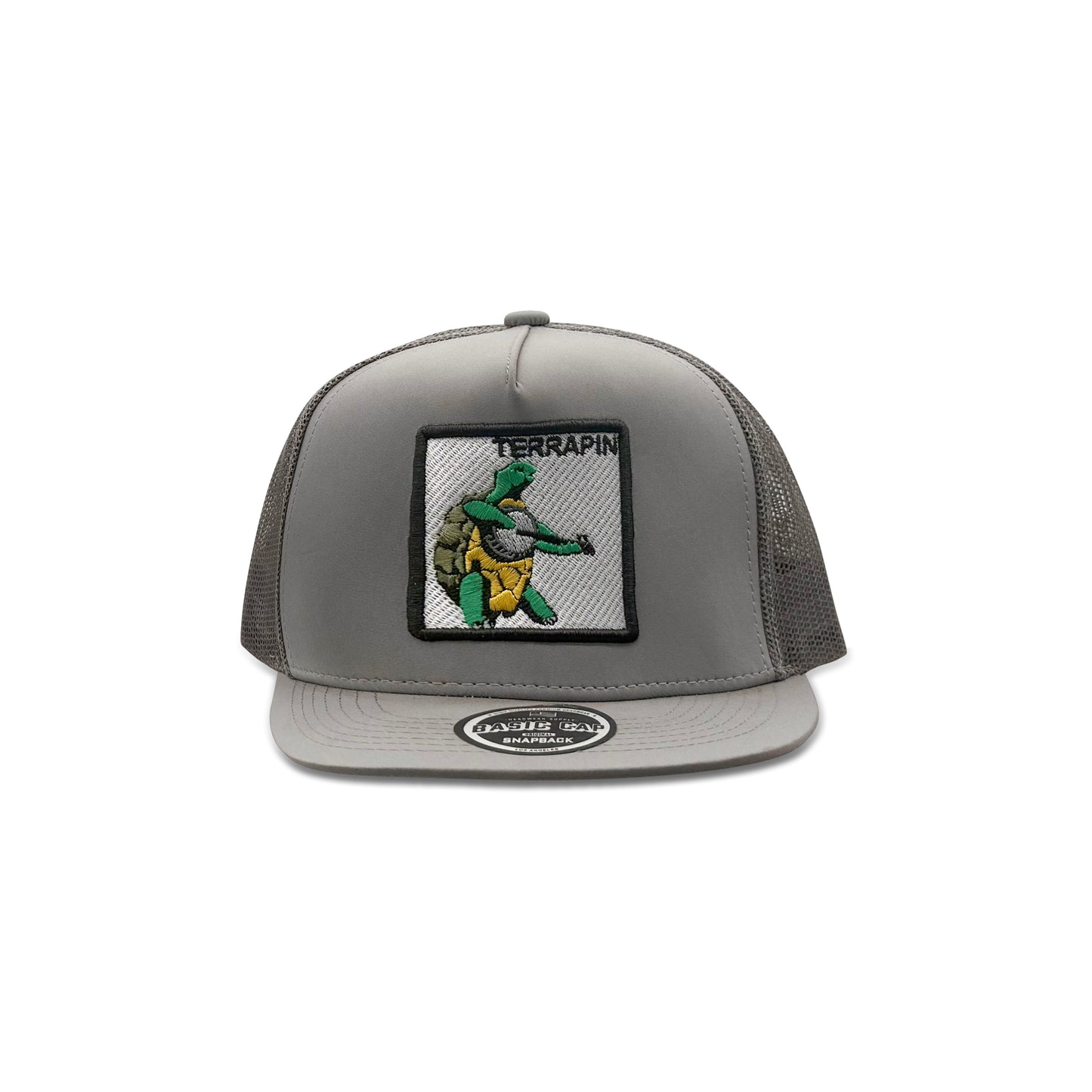 Terrapin Gray Trucker Hat with Turtle Patch