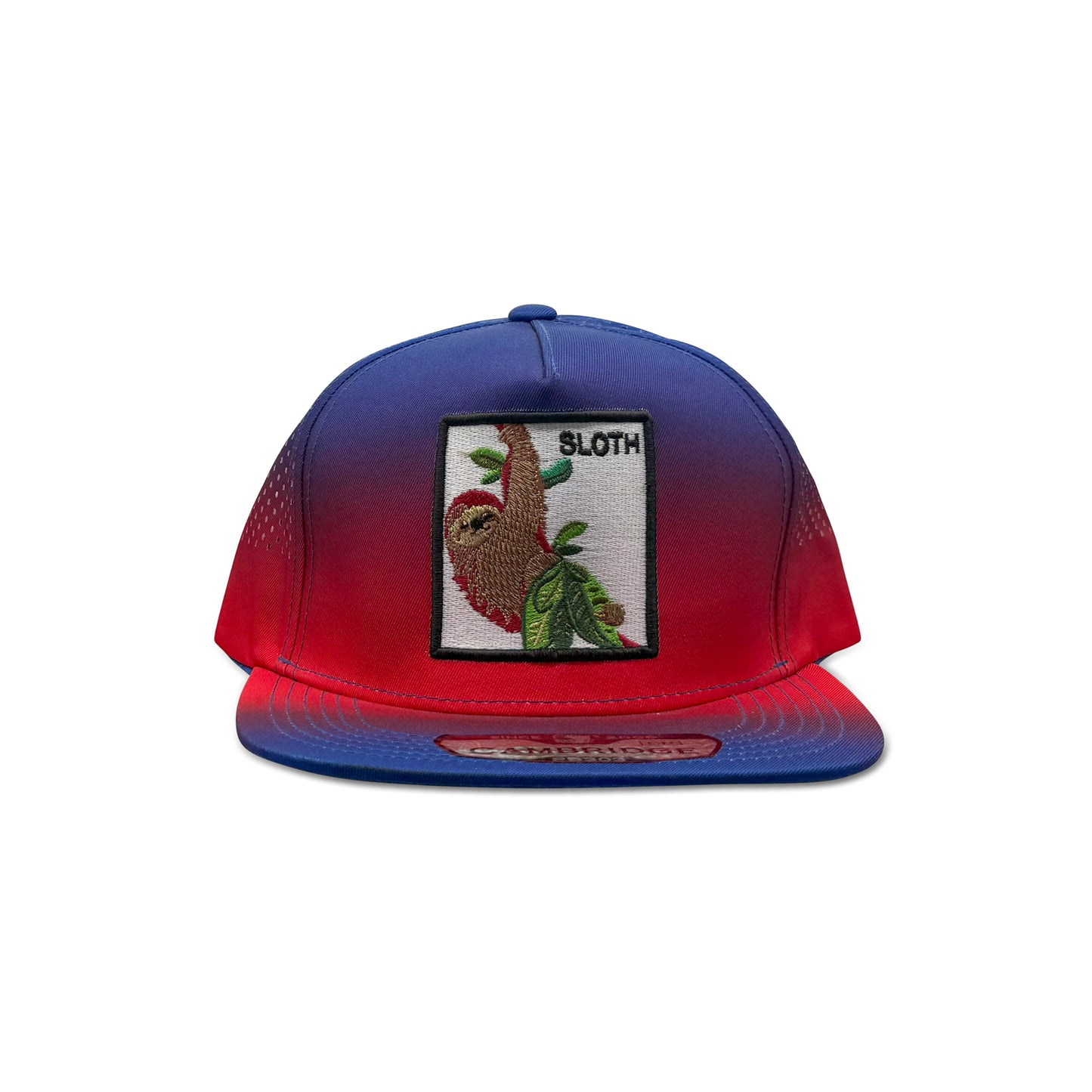 Cambridge Purple Red Baseball Hat with Sloth Patch