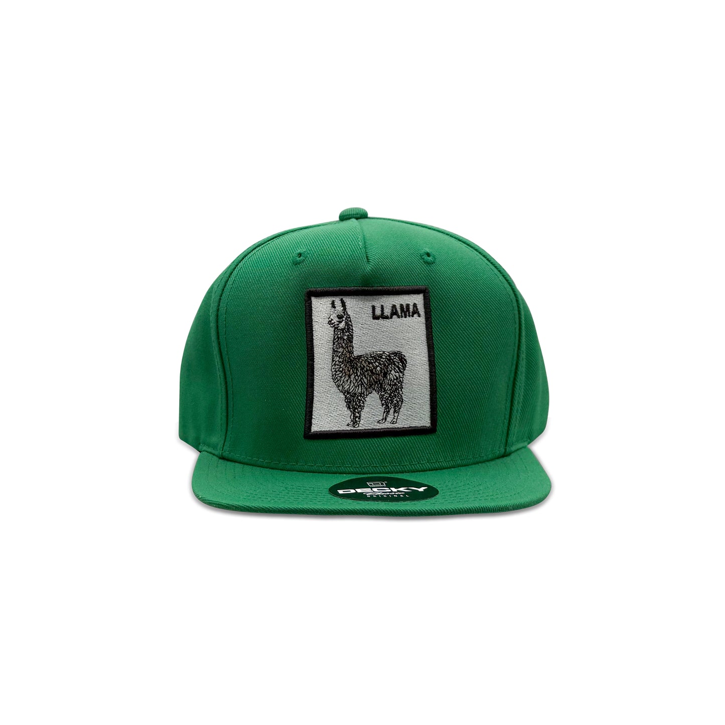Decky Green Baseball Hat with Llama Patch