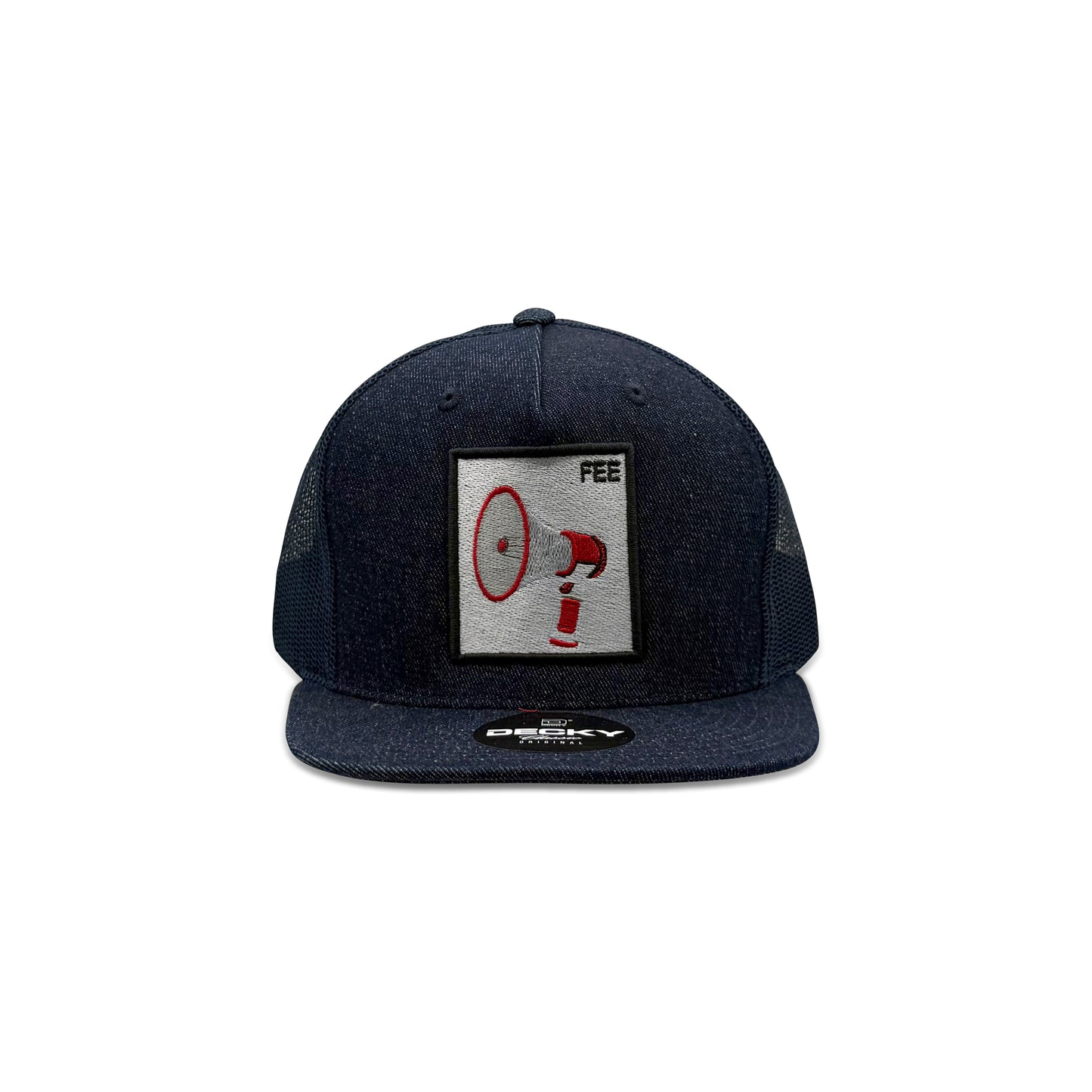 Decky Black Trucker Hat with Fee Patch