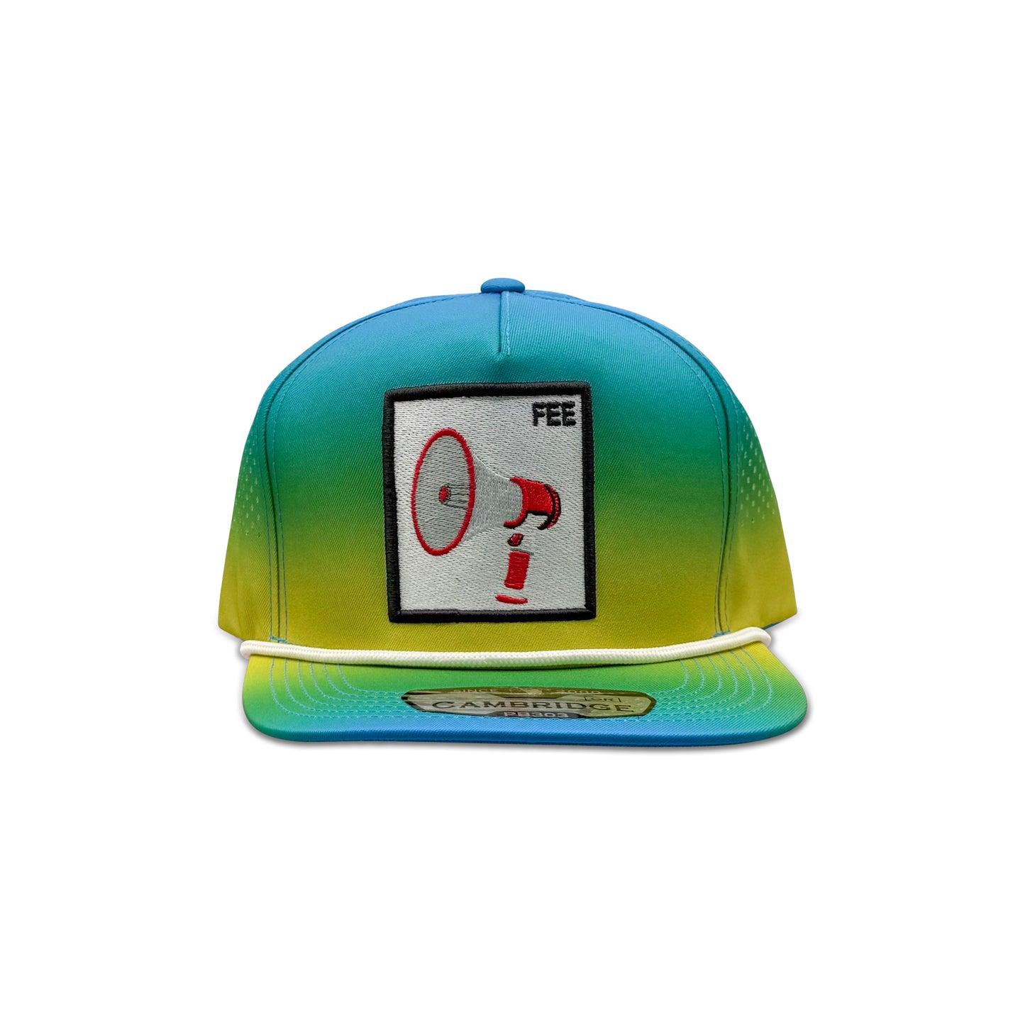 Cambridge Blue Yellow Baseball Hat with Fee Patch