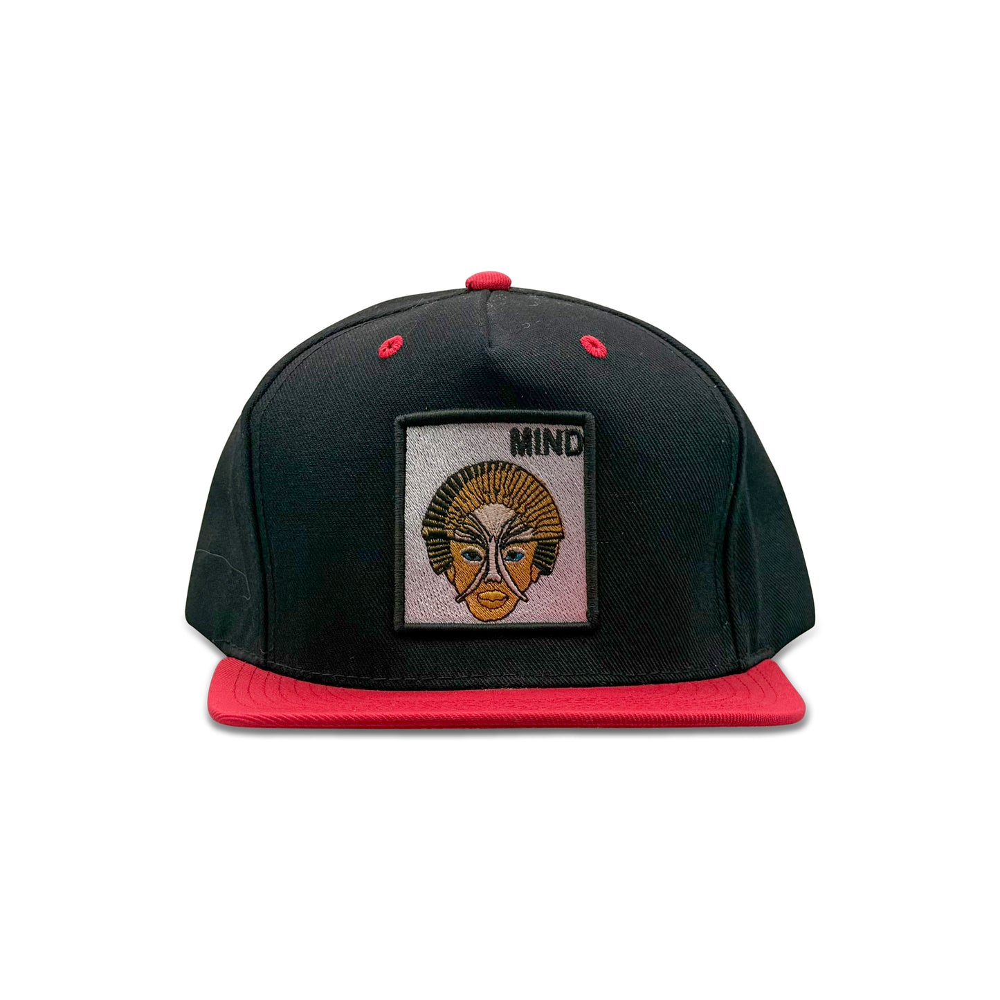 Mind Black Red Baseball Hat with Patch