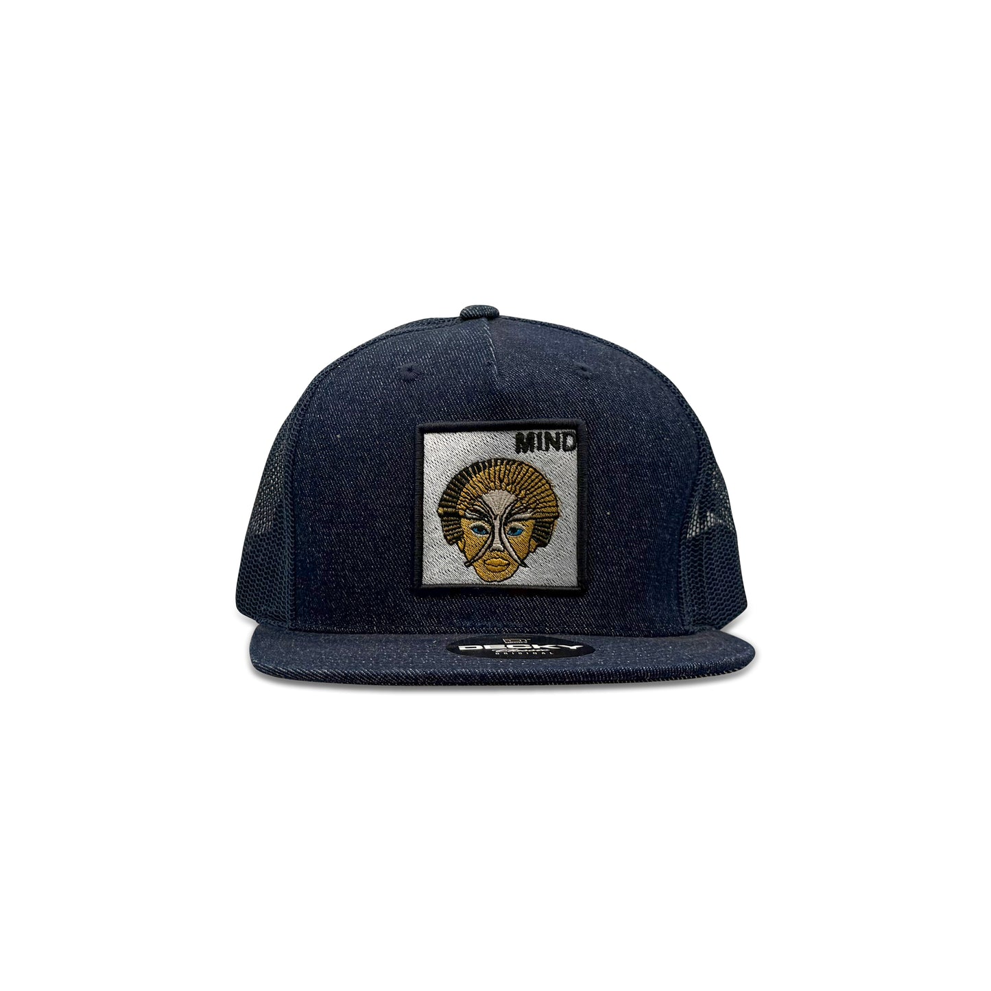 Decky Black Trucker Hat with Mind Patch