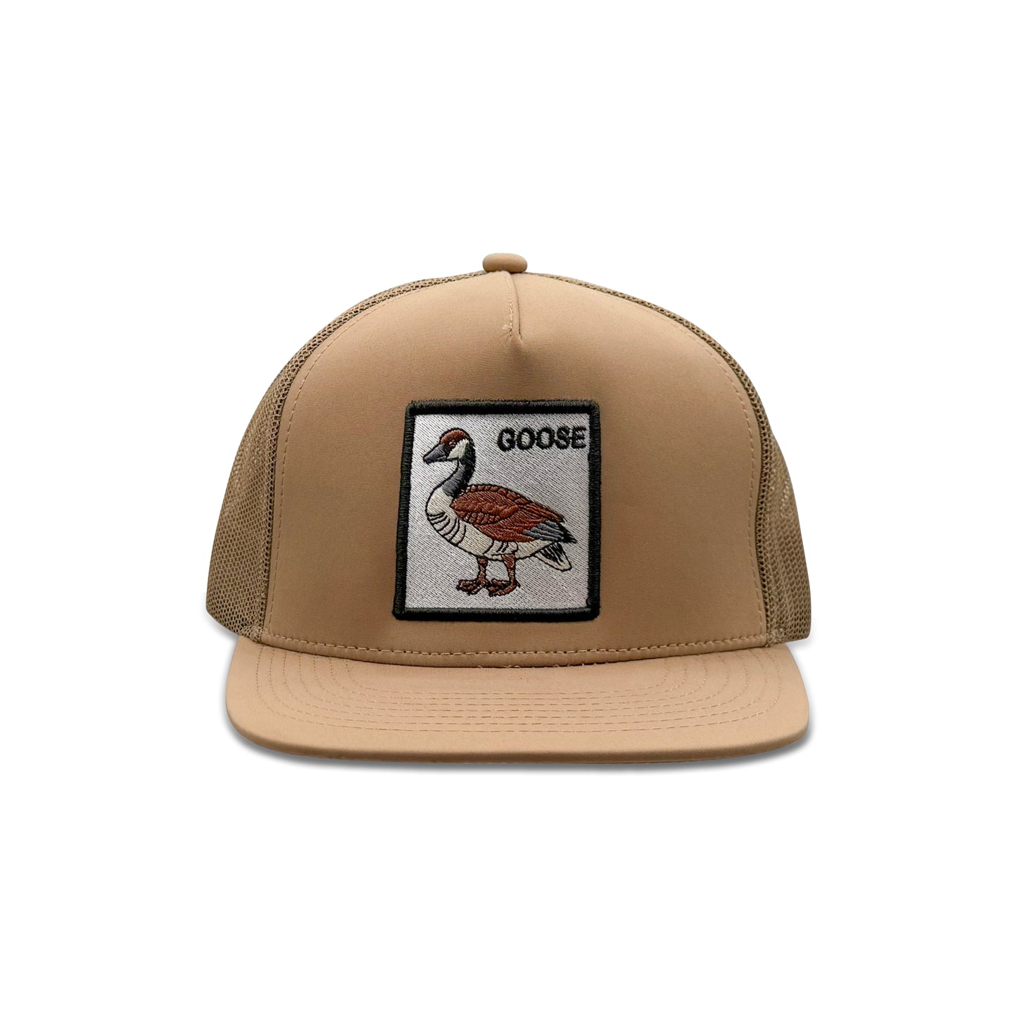 Goose Brown Trucker Hat with Duck Patch