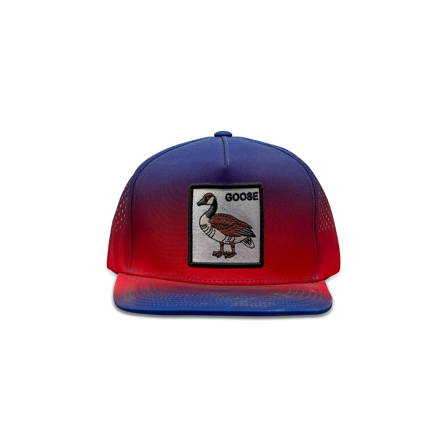 Goose Purple Red Baseball Hat with Duck Patch