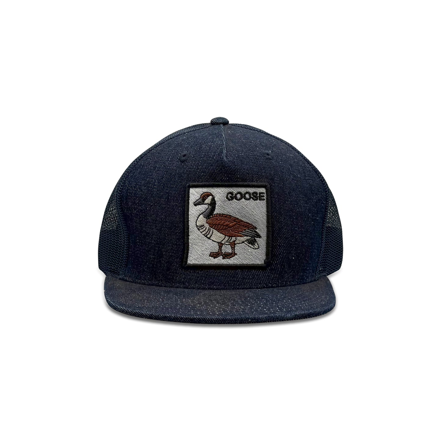 Goose Blue Trucker Hat with Duck Patch