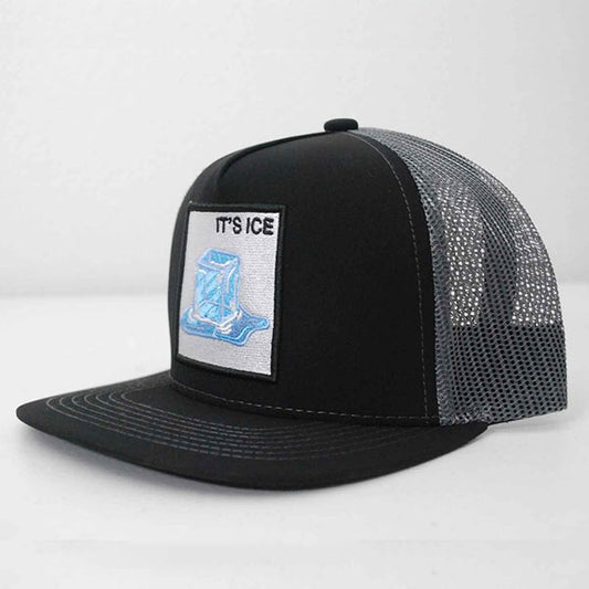 IT'S ICE Song Trucker Hat with Melting Ice Cube Patch