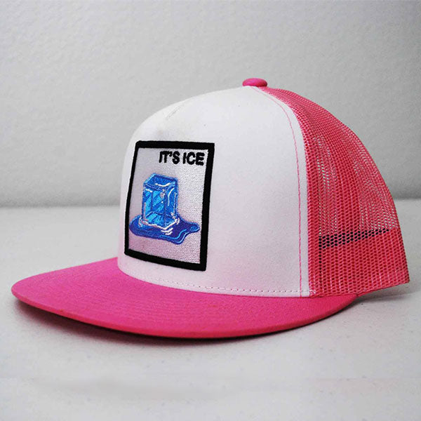 IT'S ICE Song Trucker Hat with Melting Ice Cube Patch