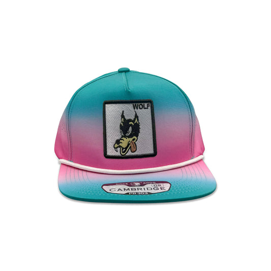 Wolf Blue Pink Baseball Hat with Patch