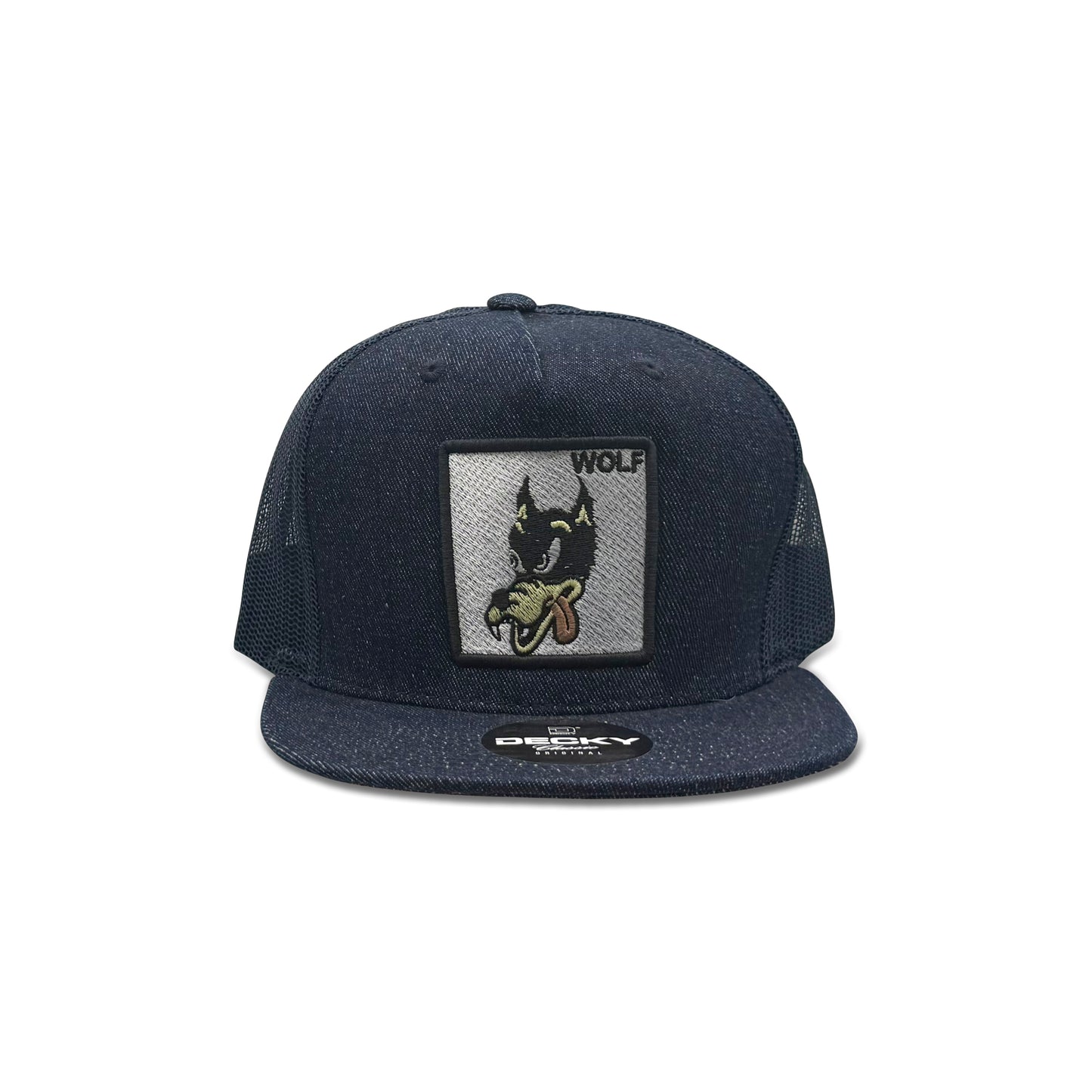 Wolf Black Trucker Hat with Patch