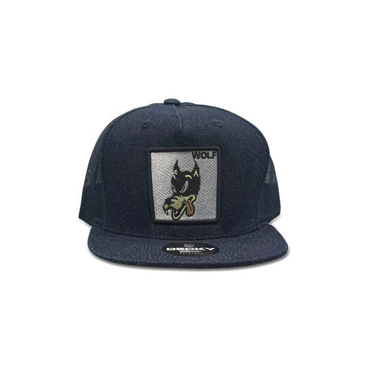 Wolf Black Trucker Hat with Patch
