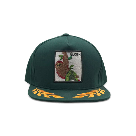 Sloth Green Baseball Hat with Patch