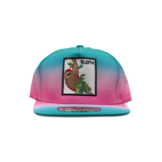 Cambridge Green Pink Baseball Hat with Leaf Patch