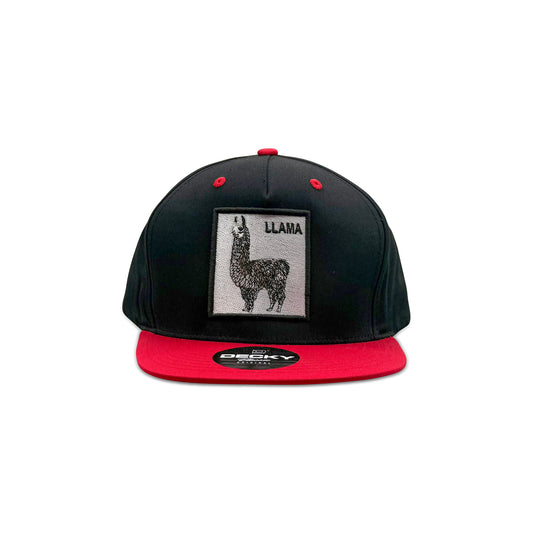 Decky Black Baseball Hat with Llama Patch