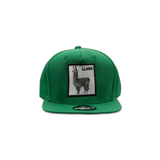 Decky Green Baseball Hat with Llama Patch