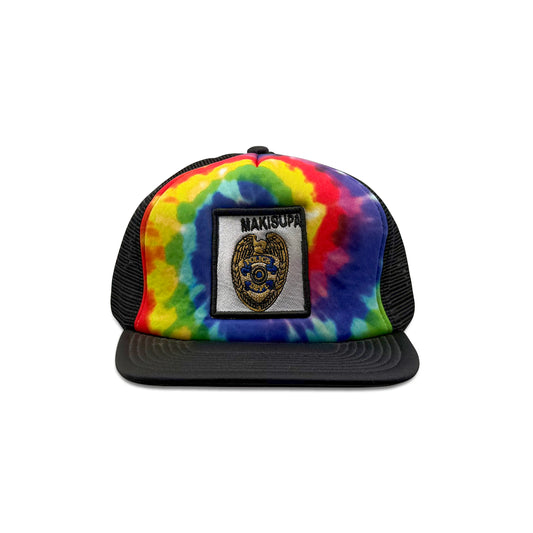 Makisupa Multicolor Trucker Hat with Police Patch