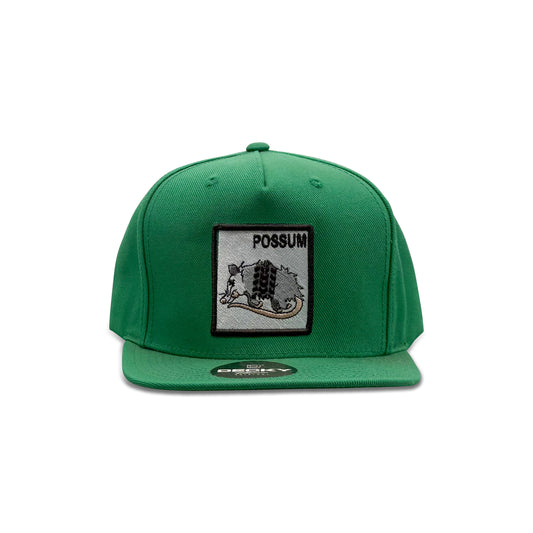 Decky Green Baseball Hat with Possum Patch