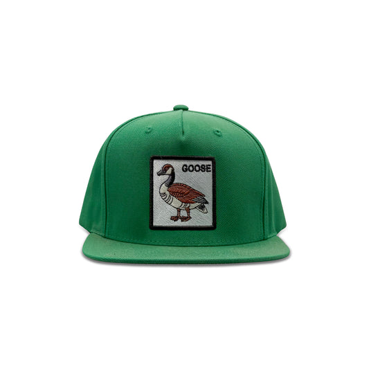 Goose Green Baseball Hat with Duck Patch