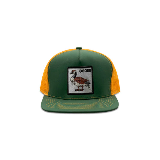 Goose Green Yellow Trucker Hat with Duck Patch