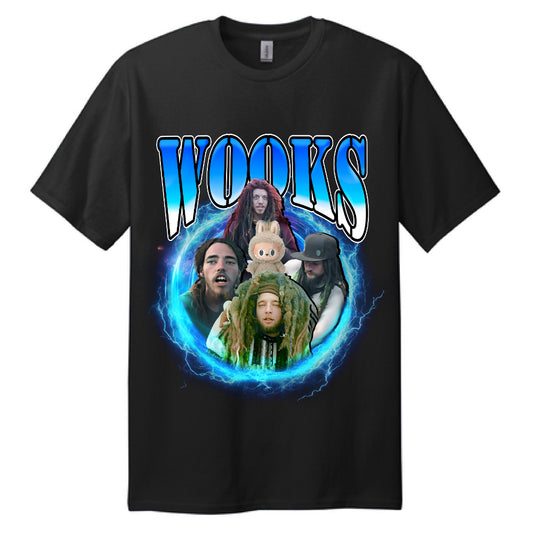 Wooks Black Graphic Print Pullover T-Shirt