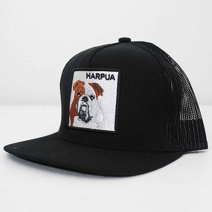 HARPUA Song Trucker Hat with Bulldog Patch