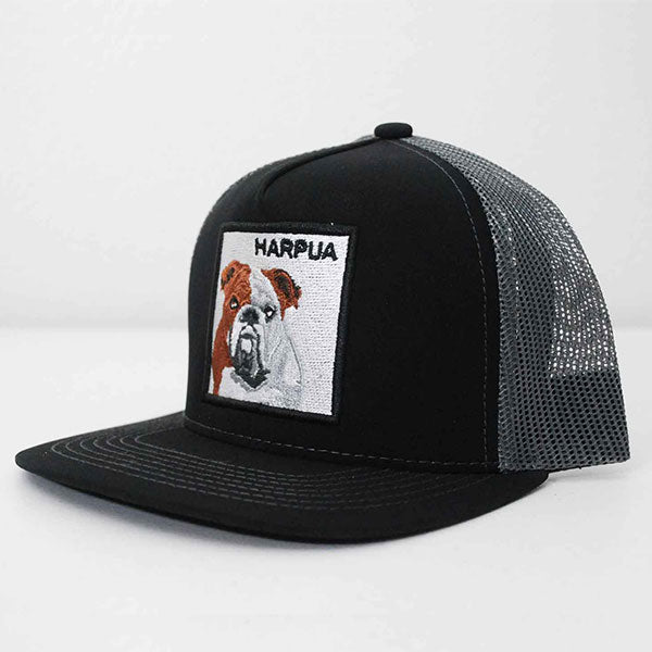 HARPUA Song Trucker Hat with Bulldog Patch