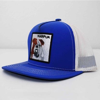 HARPUA Song Trucker Hat with Bulldog Patch