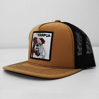 HARPUA Song Trucker Hat with Bulldog Patch