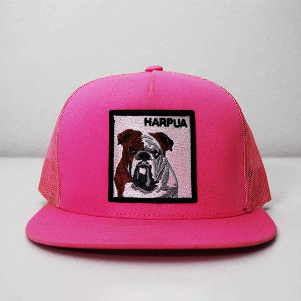 HARPUA Song Trucker Hat with Bulldog Patch