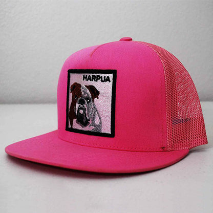 HARPUA Song Trucker Hat with Bulldog Patch