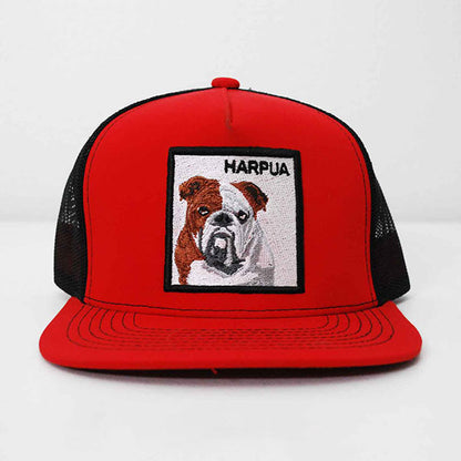 HARPUA Song Trucker Hat with Bulldog Patch